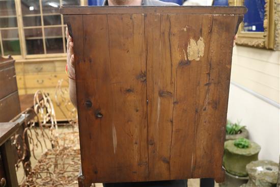 A Victorian miniature mahogany chest of two short and three long drawers, beneath a frieze drawer W.45cm